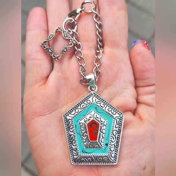 Anthropologie Double Frame Enamel & SS Marcasite Ornament - Picture 1 of 7